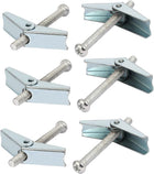 M6 x 60mm Male Thread Spring Loaded Hollow Wall Round Head Toggle Bolt 6pcs