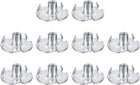 #8-32 T-Nuts, Zinc-Plated Carbon Steel 3-Pronged Tee Nuts Threaded Inserts for Climbing Holds and Wood Working, White 21Pcs