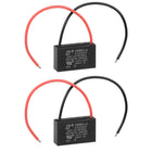Ceiling Fan Capacitor CBB61 2.5uF 450V AC 2 Wires Metalized Polypropylene Film Capacitors 37x16x30mm for Water Pump Motor Generator, Pack of 2