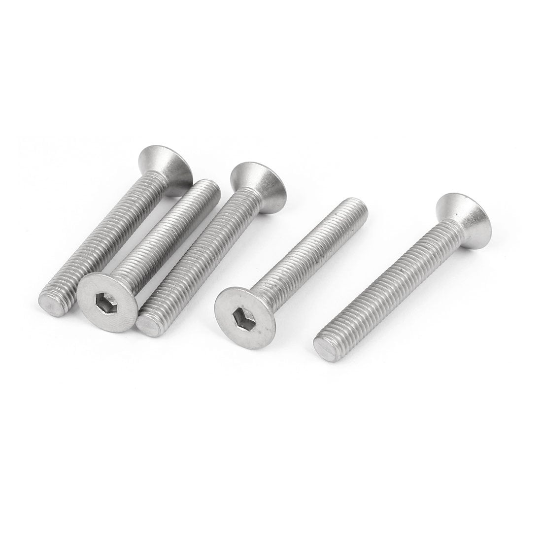 M8x55mm 304 Stainless Steel Hex Socket Countersunk Flat Head Screw Bolt 5pcs