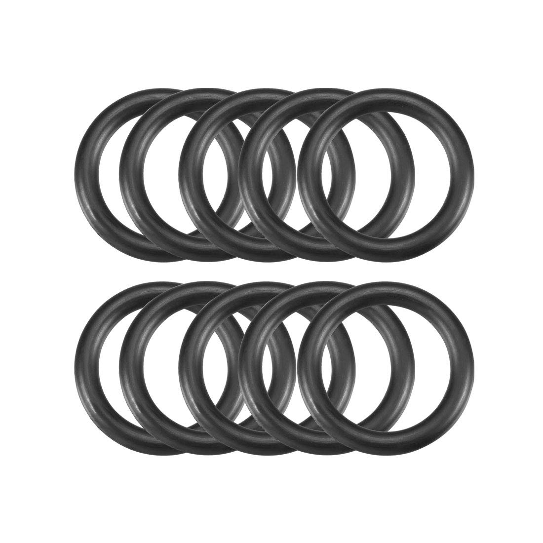Nitrile Rubber O-Rings 25mm OD 18mm ID 3.5mm Width, Metric Sealing Gasket, Pack of 10