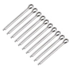Split Cotter Pin - 5mm x 60mm 304 Stainless Steel 2-Prongs Silver Tone Fastener Clip Key 10Pcs