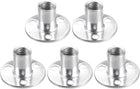 M12x40x2.5mm Brad Hole Tee Nut Carbon Steel T-Nuts Furniture Hardware Flange Insert Female Thread 5pcs