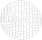 20Pcs Plastic Mesh Canvas Sheets, 3.9" Big Circle Mesh Mat for Embroidery, Knit Crochet, Craft Projects, Bag Making, Home Decoration, White