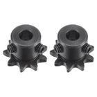 #25 Chain Roller Sprocket, 6.35mm Bore 1/4" Pitch 9 Tooth Single Strand Chain Sprocket, C45 Carbon Steel 25 Roller Chain Sprocket with Set Screws for ISO 04C Chain, 2Pcs
