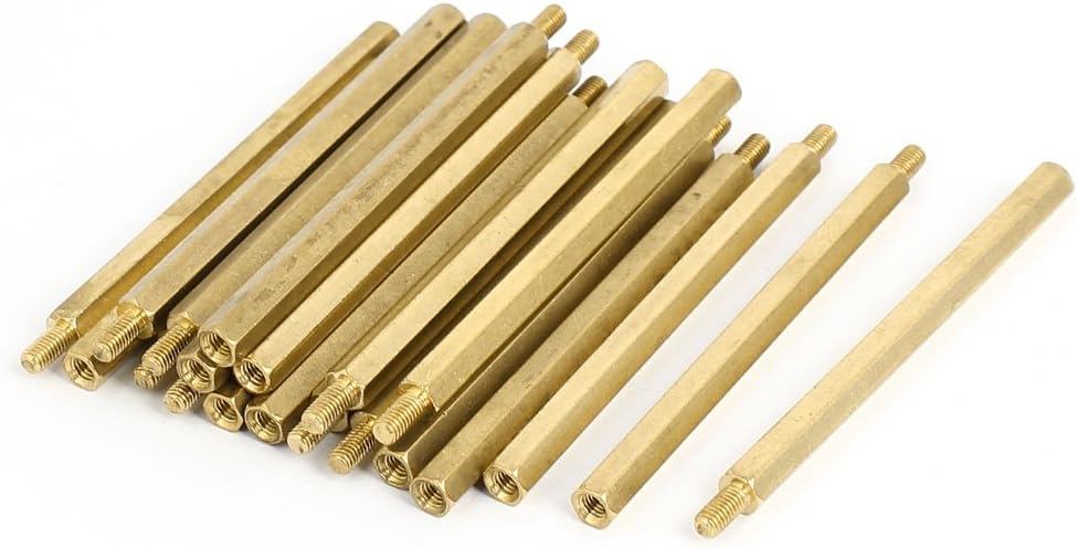 M3x60+6mm Male to Female Brass Hexagonal Standoff Spacer Washers 20pcs