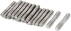 M8x50mm Tight Adjustable Push Rod Double End Thread Stud Silver Tone 20pcs