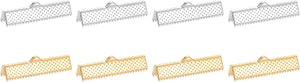50Pcs 30mm Ribbon Crimp Clamp Ends, Bookmark Pinch Crimp Ends, Fasteners Clasp Crimp Ends for Bracelet Necklace Jewelry Making, 2 Colors
