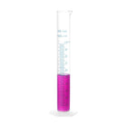Plastic Graduated Cylinder, 100ml Measuring Cylinder, Science Test Tube Beakers, 2-Sided Metric Marking, Clear Hex Base for Lab Home
