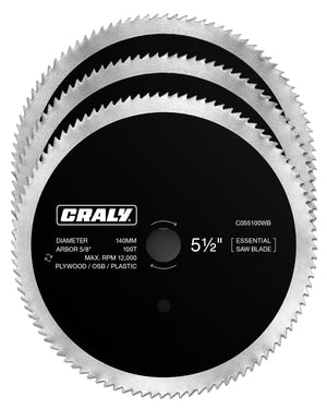 LinkMejor 7-1/4 tum 140 tänder cirkelsågbläck, 5/8 tum arbor, tunn kärva, för skärning av plywood, OSB, plast, paneler & vinylsiding, 2-Pack(C07140WB-2)
