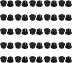 50pcs 13mm Dia Black Plastic Tubing Plug Door and Window Locking Hole Plugs