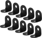 12 x 12mm Angle Bracket Black Corner Brace Fastener L Shaped Right Angle Brackets Corner Protector Shelf Support for Furniture, 10pcs