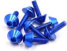 8pcs Blue Aluminum Alloy Motorcycle Hex Socket Head Bolts Screws M6 X 15
