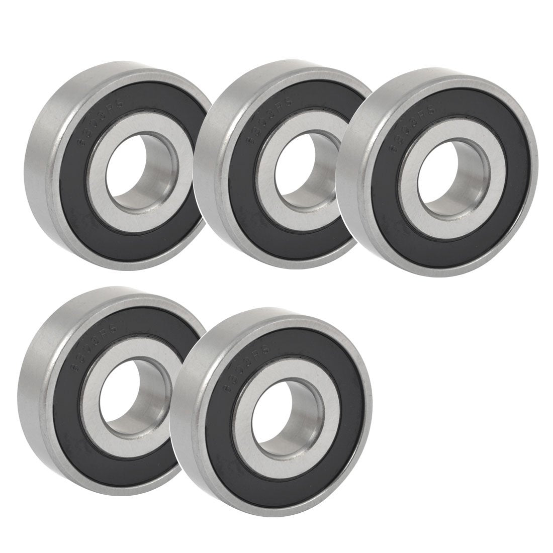 5PCS Carbon Steel 47mm x 17mm x 14mm Deep Groove Ball Bearing 6303RS