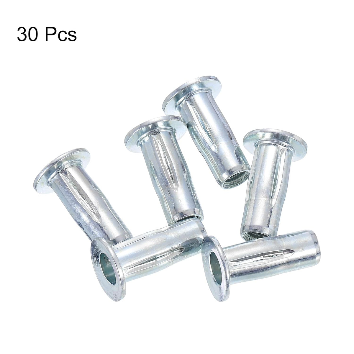 M10 Multi-Grip Rivet Nuts, 10pcs Vooraf Gespoten Stang Flatschroef Inlegmoer Carbonstaal Plus Moeren voor Bouw Industrie