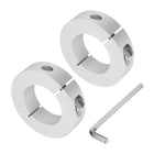 Single Split Shaft Collar Set for 50mm Shaft, One-Piece 2pcs Clamping Collars 85mm OD, 22mm Thickness, Aluminum Alloy Clamp-On Collar with M10 Set Screws and a Wrench