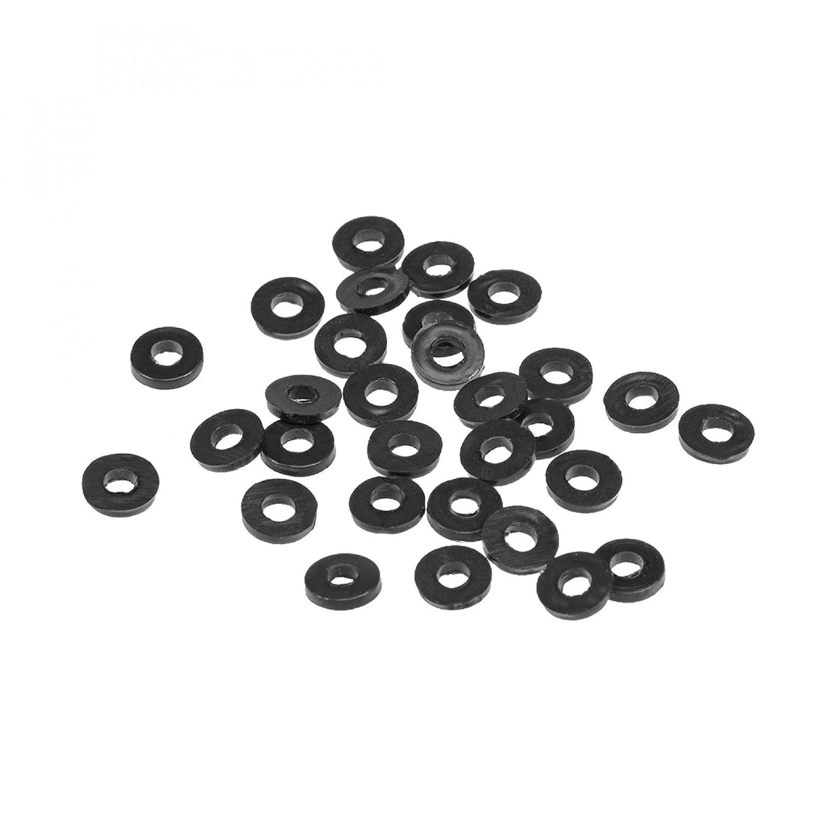 Rubber Flat Washers 7mm OD 3mm ID 1.2mm Thickness for Faucet Pipe Water Hose, Pack of 30