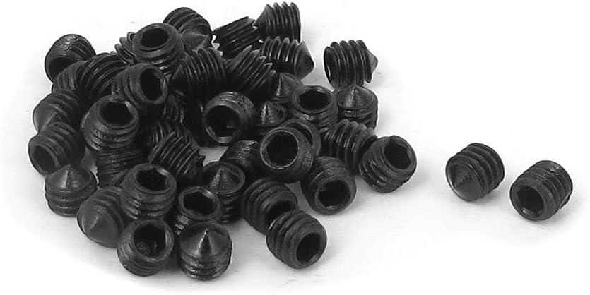 M4x4mm 12.9 Alloy Steel Hex Socket Set Cone Point Grub Screws 50pcs