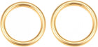 LinkMejor O Ring Buckle, 20mm and 30mm ID Zinc Alloy Fasteners Gold Tone for Bag DIY 16 Pcs