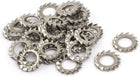 8mm Inner Dia 304 Stainless Steel External Serrated Lock Washers Gasket 30pcs