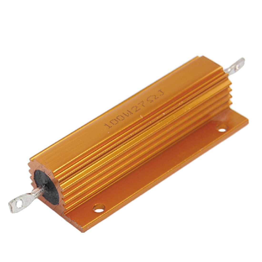 Gold Tone Aluminum Housed Wirewound Resistor 100W 27 Ohm 5%