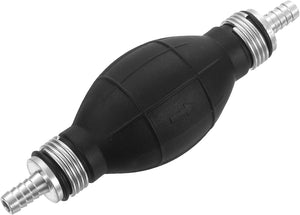 Pompa Primer Bahan Bakar Karet 8mm (5/16"), Siphon Bulb Hoses Vakum Transfer Tangan, Primer Bahan Bakar Satu Arah untuk Bensin Petrol Kapal Maritim Diesel, Perak