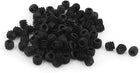 6#x1/8" Alloy Steel Hex Socket Set Cap Point Grub Screws Black for Towel Rack Door Knob 100pcs