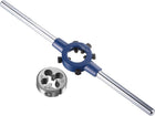Round Die Stock Handle Wrench Set, 5/16-24 UNF Threading Die and 25mm Die Holder (Fits: 16mm-25mm OD Die / M7-M8 Thread Die) Adjustable for Bolt Thread Repair