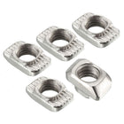 Sliding T Slot Nuts, M5 Half Round Roll in T-Nut for 2020 Series Aluminum Extrusion Profile, Carbon Steel Nickel-Plated, Pack of 10
