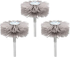 Abrasive Nylon Wheels Brush 120 Grits with 1/4 Inch Shank for Polish Grinder 3pcs