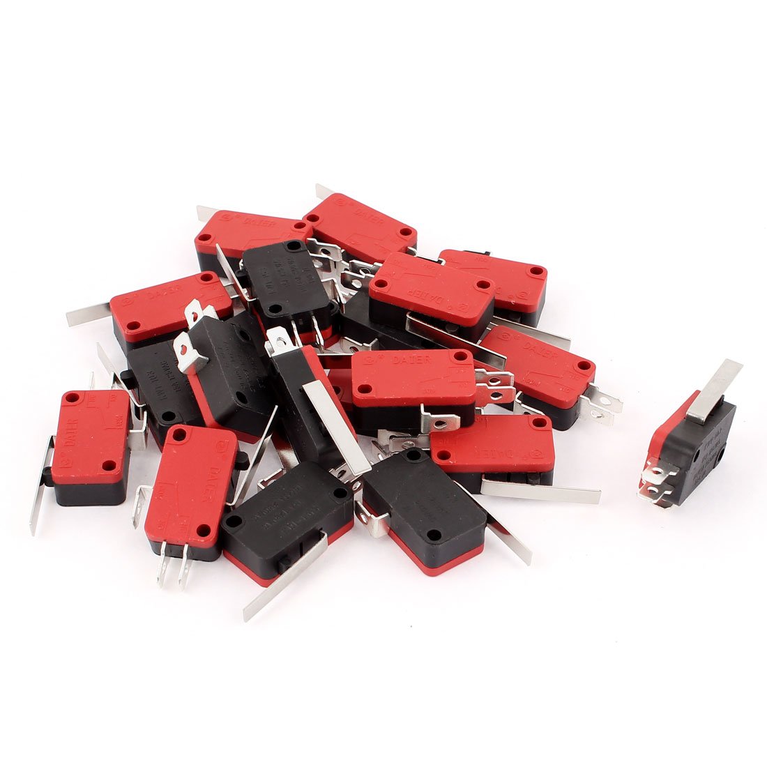 20Pcs AC 125V 15A Long Lever Arm Snap Action No/NC Micro Limit Switch