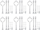 8 Set Cake Tray Stand Handle Cupcake Dessert Plate Hardware Fitting Holder Rod Stand Handle for Cake Stand Wedding Party, 3-Tiers Crown Silver