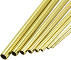 Brass Tube, 2.5mm 3.5mm 4.5mm 5.5mm 6.5mm 7.5mm 8.5mm 9.5mm OD x 0.5mm Wall Thickness 300mm Length Seamless Round Pipe Tubing, Pack of 8