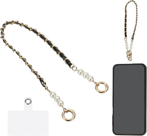 Phone Wrist Strap, Hand-Free Cell Phone Lanyard Wristlet with Hook, Beaded Purse Extender Chain for Women