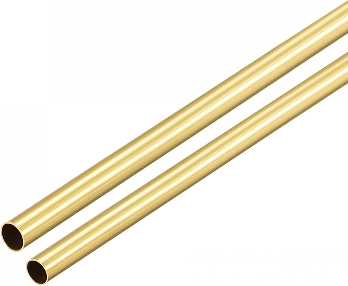 Brass Round Tube 300mm Length 2.5mm/3mm OD 0.2mm Wall Thickness Tubing Pack of 6