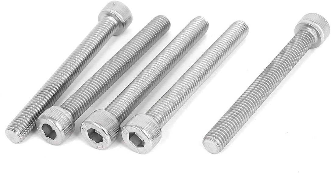 M8 x 63mm Stainless Steel Hexagon Socket Head Cap Screws 5 Pcs