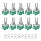 Potentiometer B5K Ohm Variable Resistors Double Turn Rotary Carbon Film Taper RV097NS 10pcs