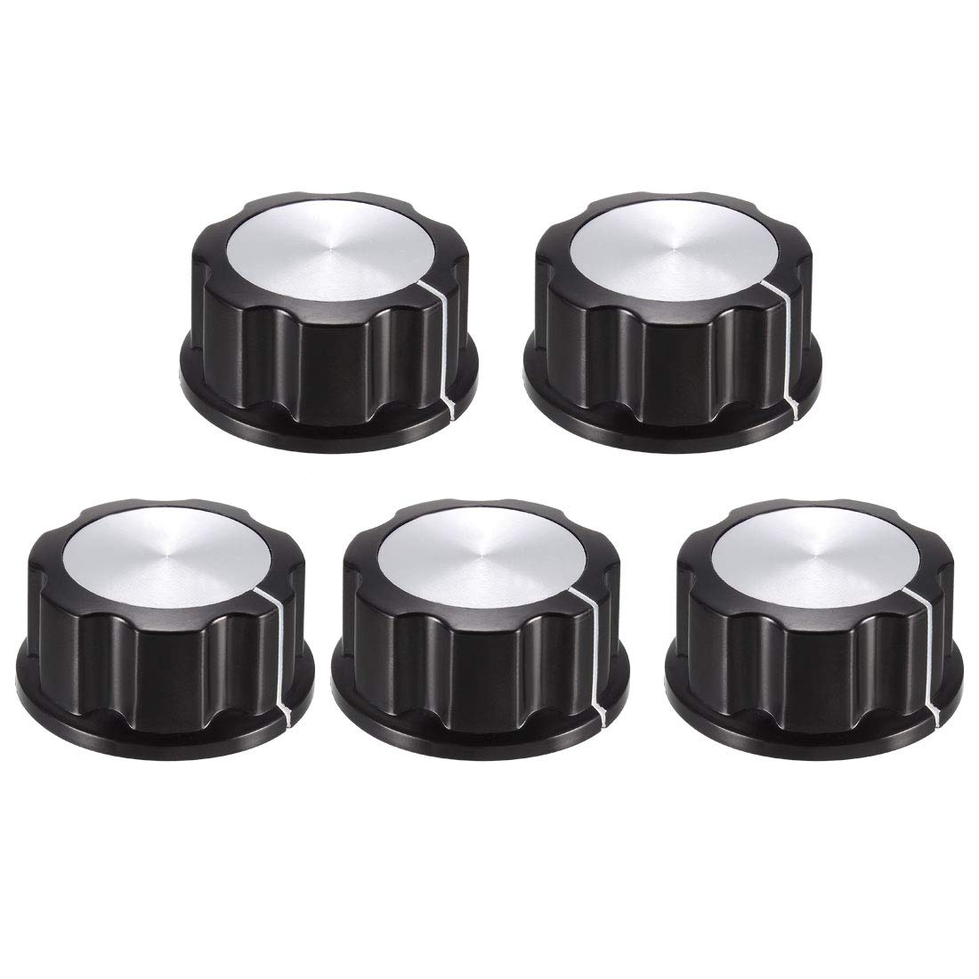 5Pcs Speaker Control Knob Power Amplifier Knob 33mm Dia. Rotary Knobs for 6mm Dia. Shaft Potentiometer