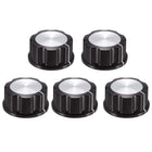 5Pcs Speaker Control Knob Power Amplifier Knob 33mm Dia. Rotary Knobs for 6mm Dia. Shaft Potentiometer