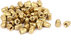 Acorn Hex Cap Nuts - 49Pcs M3 Dome Nuts Brass Hexagon Decorative Cap Nut for Screws Bolts Brass Tone
