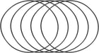 Nitrile Rubber O-Rings, 120mm OD 116mm ID 2mm Width, Metric Sealing Gasket, Pack of 5