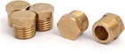 5 Pcs 1/4BSP Male Thread Brass Hex Head Pipe Plug Connector Fitting