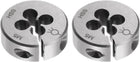 2pcs Round Threading Dies, Metric M5 x 0.8 Thread (Right Hand), Adjustable High Speed Steel (HSS) Screw Cutting Die Repair Tool