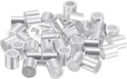 40Pcs Aluminum Crimping Loop Sleeve for 3/16" Diameter Wire Rope, Round Aluminum Wire Rope Sleeve for Cable Line End