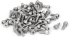 M4x10mm Thread 304 Stainless Steel Hex Socket Head Cap Screw Bolt DIN912 55pcs