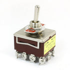 KN402 4PDT ON/ON 2 Position 12 Pin Latching Toggle Switch 10A/380VAC 15A/250VAC