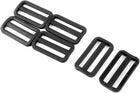 LinkMejor Plastic Bag Strap Adjustive Connecting Glide Buckle Fastener 6 Pcs Black