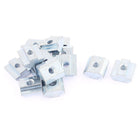 a15113000ux3043-DM M6 Metal T-Slot Nut Sliding Block Slot Nuts Silver Tone (Pack of 15)