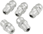 M6x1 Male Thread Straight Metal Grease Nipple Zerk Nozzle 5 Pcs