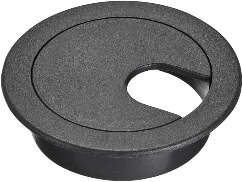 Cable Hole Cover, 1-3/8" Plastic Desk Wire Cord Cable Grommets Hole Cover for Office PC Desk Cable Cord Organizer, 15Pcs Black